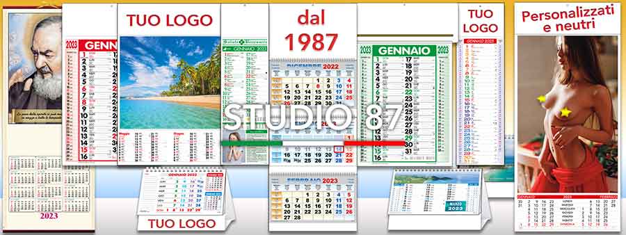 Calendari personalizzati 2024 o neutri, da regalare come gadget  pubblicitario? STUDIO 87 stampa calendari personalizzati a colori senza  sovrapprezzo e in tempi rapidi.